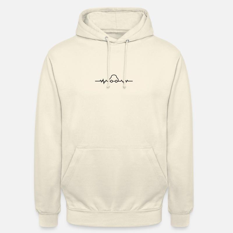 Auto mit Herzfrequenz - Unisex Hoodie - Vanille-Milchshake