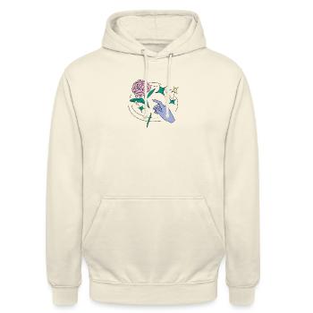 Besonders schön - Unisex Hoodie - Vanille-Milchshake - Vorne - Alina (178cm) & Michal (187cm)