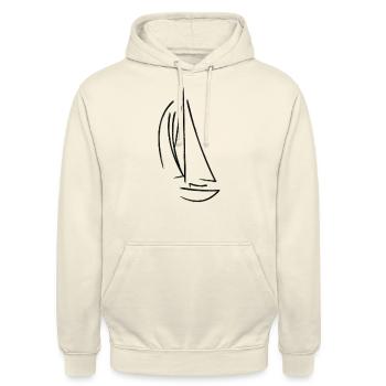 Segelboot Segelsport Schiff Geschenkidee - Unisex Hoodie - Vanille-Milchshake - Vorne - Alina (178cm) & Michal (187cm)