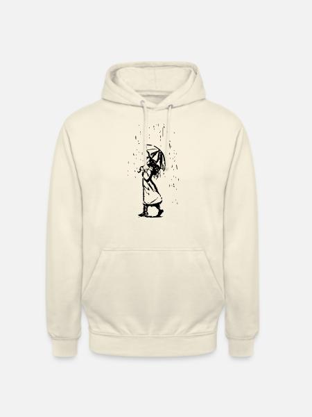 Mädchen mit Regenschirm - Unisex Hoodie - Vanille-Milchshake
