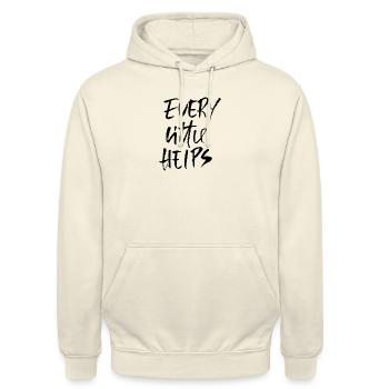 Every little helps - Unisex Hoodie - vanilla - Front - Alina (178cm) & Michal (187cm)