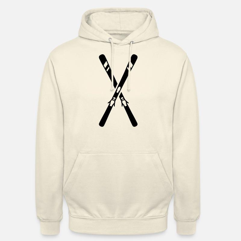 Ski - Sweat-shirt à capuche unisexe - vanille