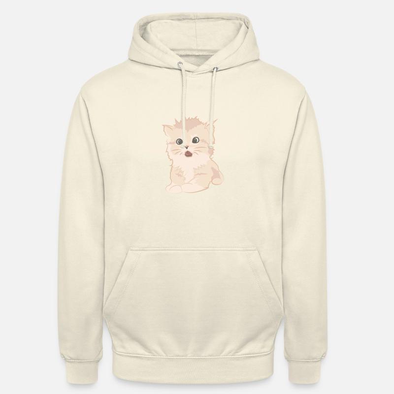 Chat mignon comme illustration - Sweat-shirt à capuche unisexe - vanille