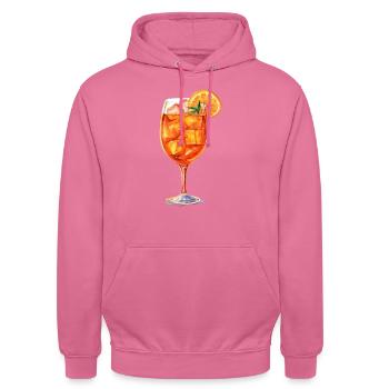 Aperitif, Spritz, Cocktail - Unisex Hoodie - pink - Front - Alina (178cm) & Michal (187cm)