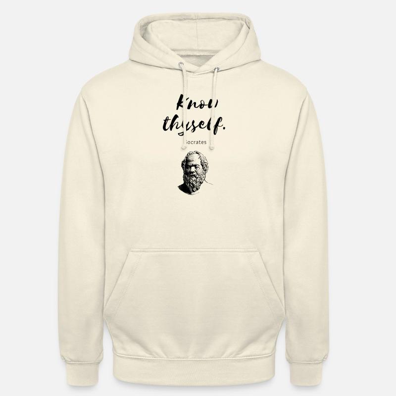 " Know thyself " Socrates - Sweat-shirt à capuche unisexe - vanille