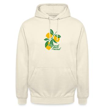 Exotic Fruits / Lemons - Unisex Hoodie - Vanille-Milchshake - Vorne - Alina (178cm) & Michal (187cm)