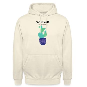 Kaktus - Unisex Hoodie - Vanille-Milchshake - Vorne - Alina (178cm) & Michal (187cm)
