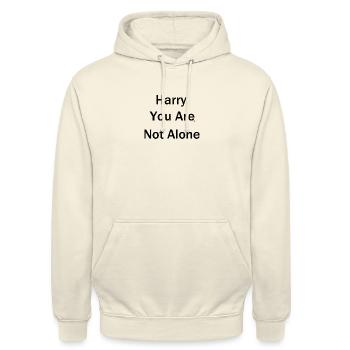 Harry You Are Not Alone - Unisex Hoodie - Vanille-Milchshake - Vorne - Alina (178cm) & Michal (187cm)