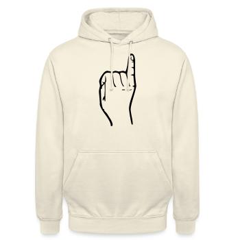 S’ll vous plaît épinglez-le. - Sweat-shirt à capuche unisexe - vanille - Devant - Alina (178cm) & Michal (187cm)