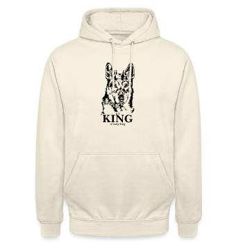 Lévrier tchécoslovaque, roi de tout - Sweat-shirt à capuche unisexe - vanille - Devant - Alina (178cm) & Michal (187cm)