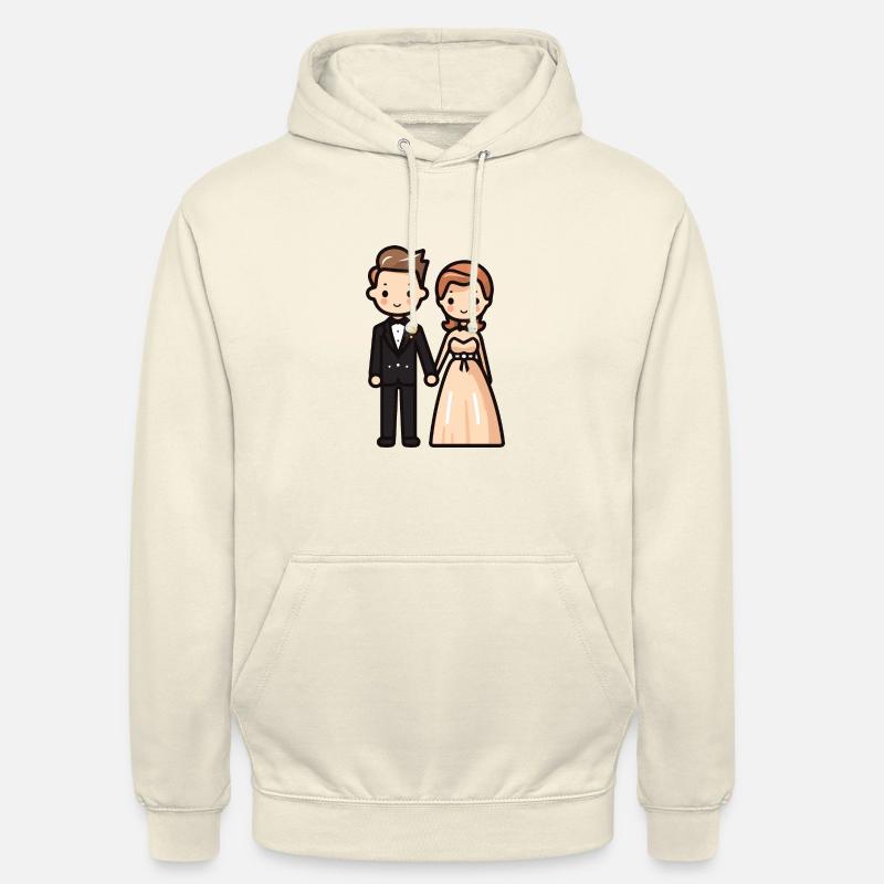 Brautpaar Hochzeit - Hættetrøje unisex - vaniljemilkshake
