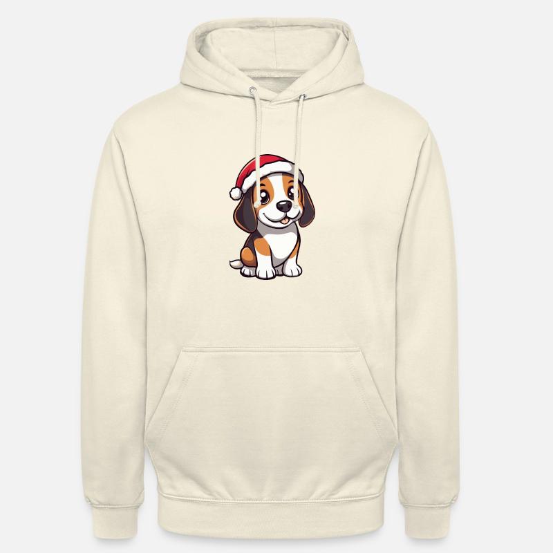 Beagle chien Noël mignon - Sweat-shirt à capuche unisexe - vanille