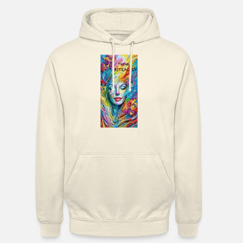 Penser de manière abstraite - Sweat-shirt à capuche unisexe - vanille