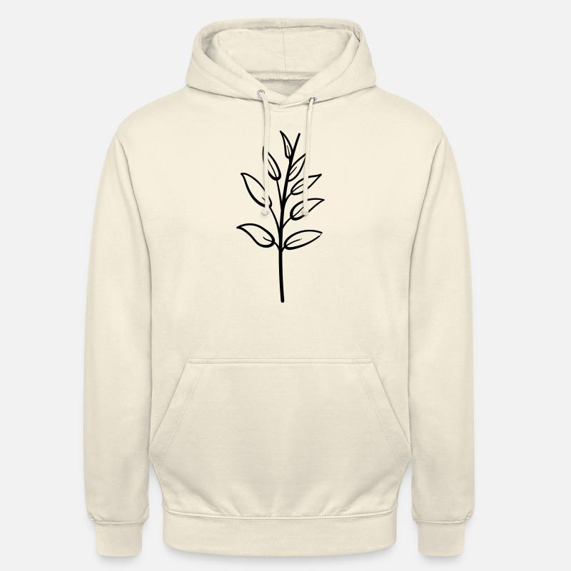 Fleur botanique abstraite, élément - Sweat-shirt à capuche unisexe - vanille