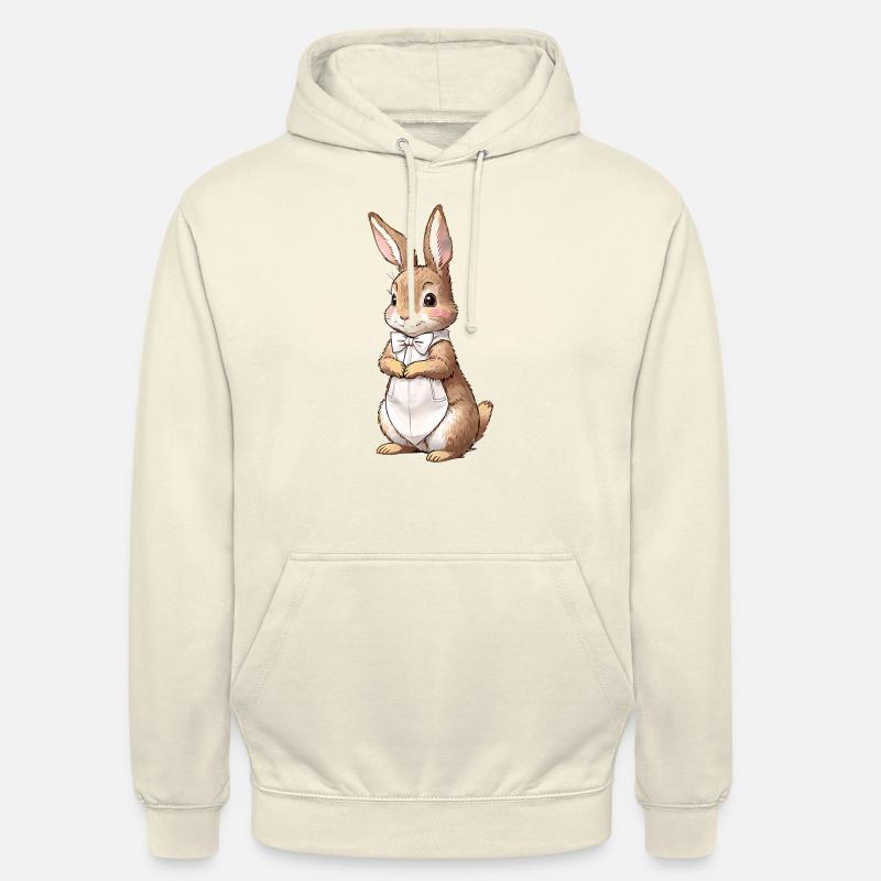 Mignon Lapin Marron 8 - Sweat-shirt à capuche unisexe - vanille