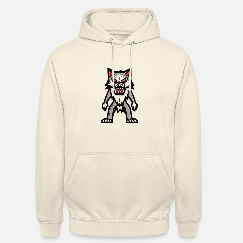 Loup Halloween Bande Dessinée - Sweat-shirt à capuche unisexe - vanille