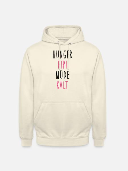 Hunger, Pipi, Müde, Kalt - Unisex Hoodie - Vanille-Milchshake