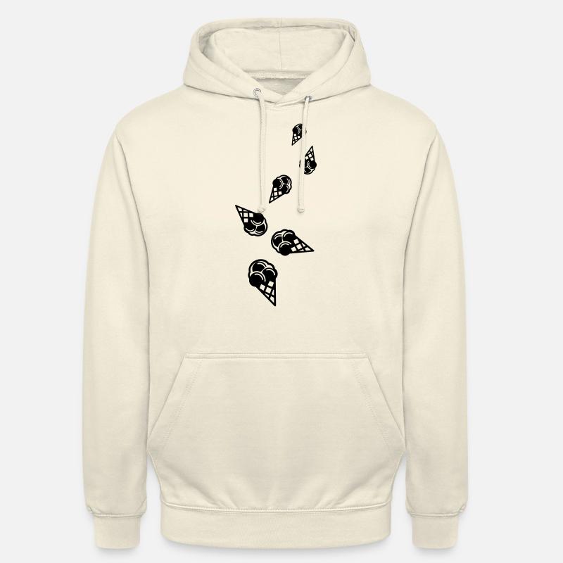Icône d’icône de glace - Sweat-shirt à capuche unisexe - vanille