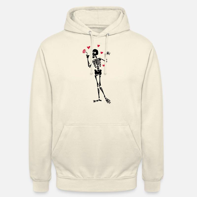Courting Squelette - Sweat-shirt à capuche unisexe - vanille