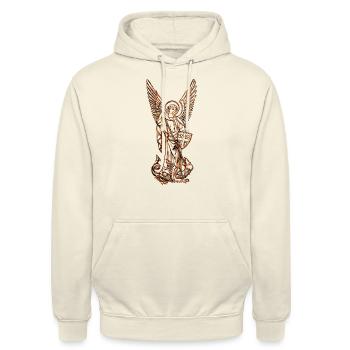 Michel Archange - Sweat-shirt à capuche unisexe - vanille - Devant - Alina (178cm) & Michal (187cm)