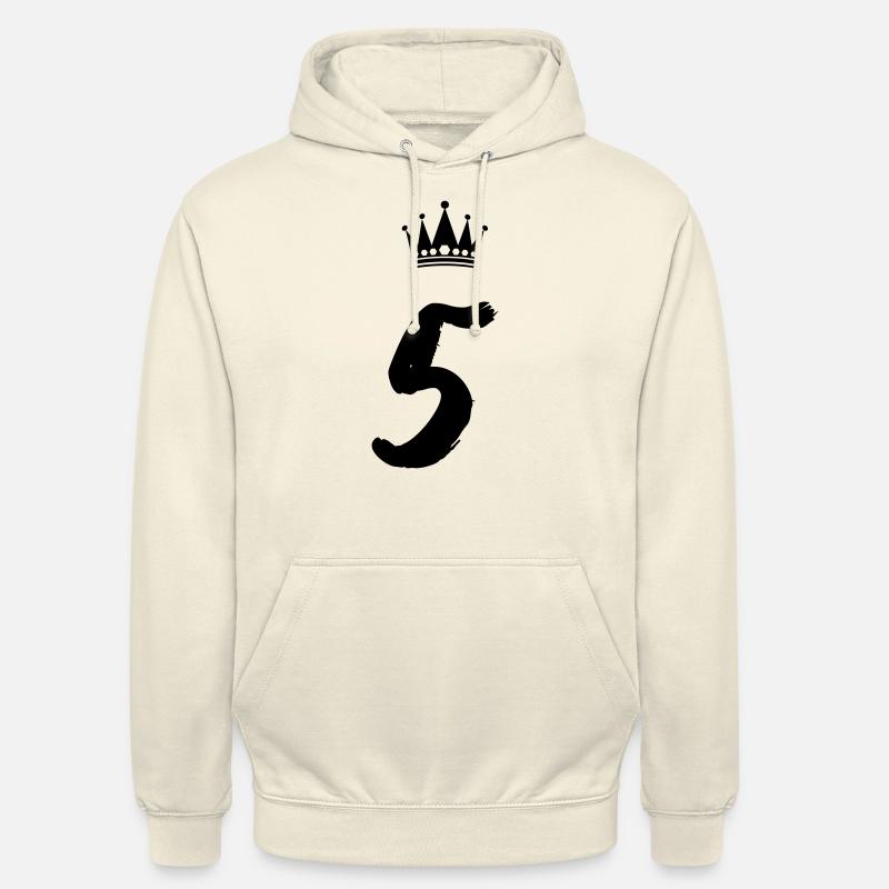 5 Couronne - Sweat-shirt à capuche unisexe - vanille