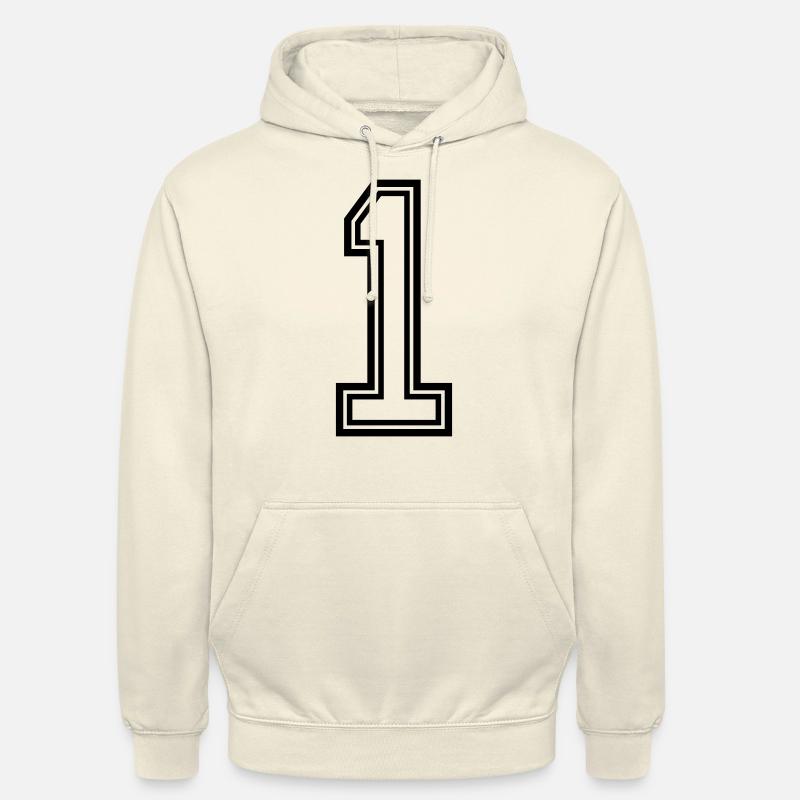 1 symbole numérique - Sweat-shirt à capuche unisexe - vanille