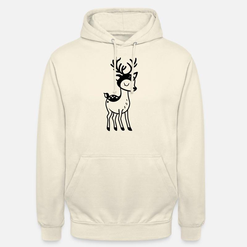 Cerf - Sweat-shirt à capuche unisexe - vanille