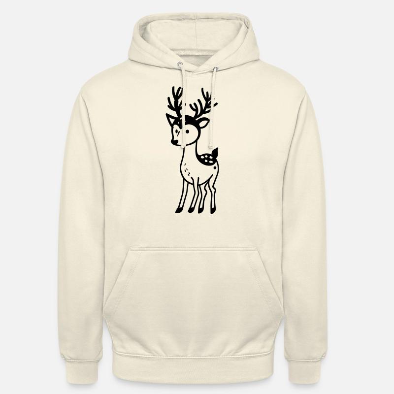Cerf - Sweat-shirt à capuche unisexe - vanille