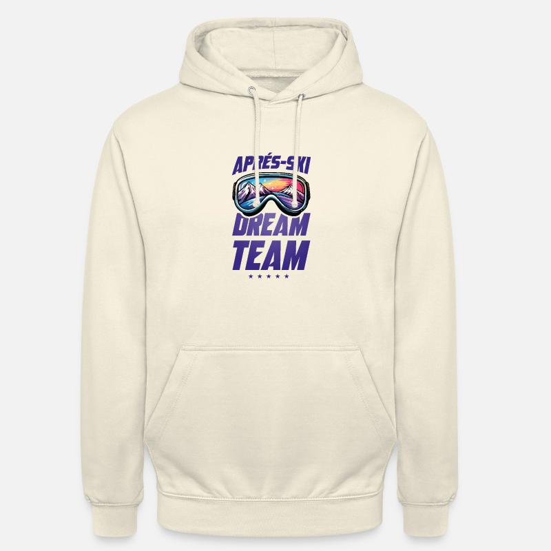 Équipe de rêve de l’après-ski - Sweat-shirt à capuche unisexe - vanille