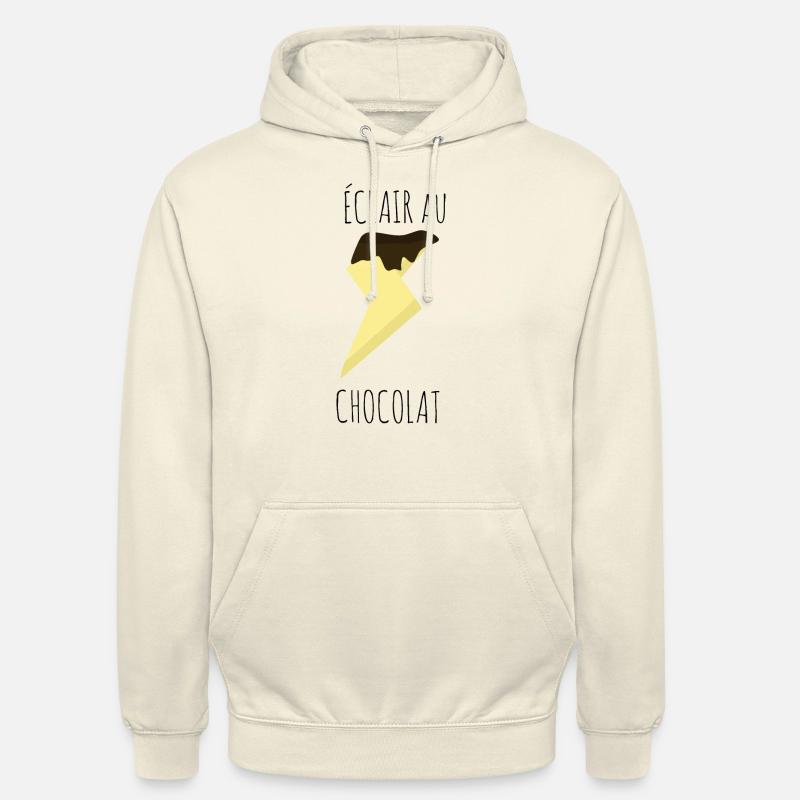 Éclair Au Chocolat, Jeu de mot - Sweat-shirt à capuche unisexe - vanille