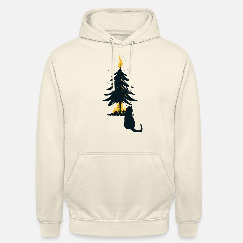 Chat Noël Noël Grouch - Sweat-shirt à capuche unisexe - vanille