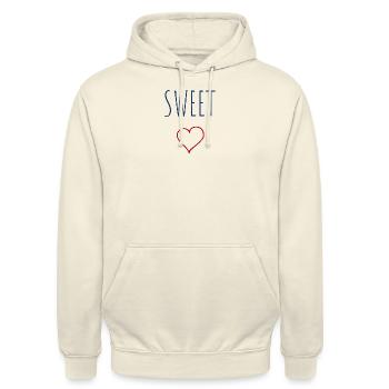Schatz - Unisex Hoodie - Vanille-Milchshake - Vorne - Alina (178cm) & Michal (187cm)