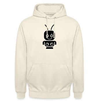 robot - Sweat-shirt à capuche unisexe - vanille - Devant - Alina (178cm) & Michal (187cm)