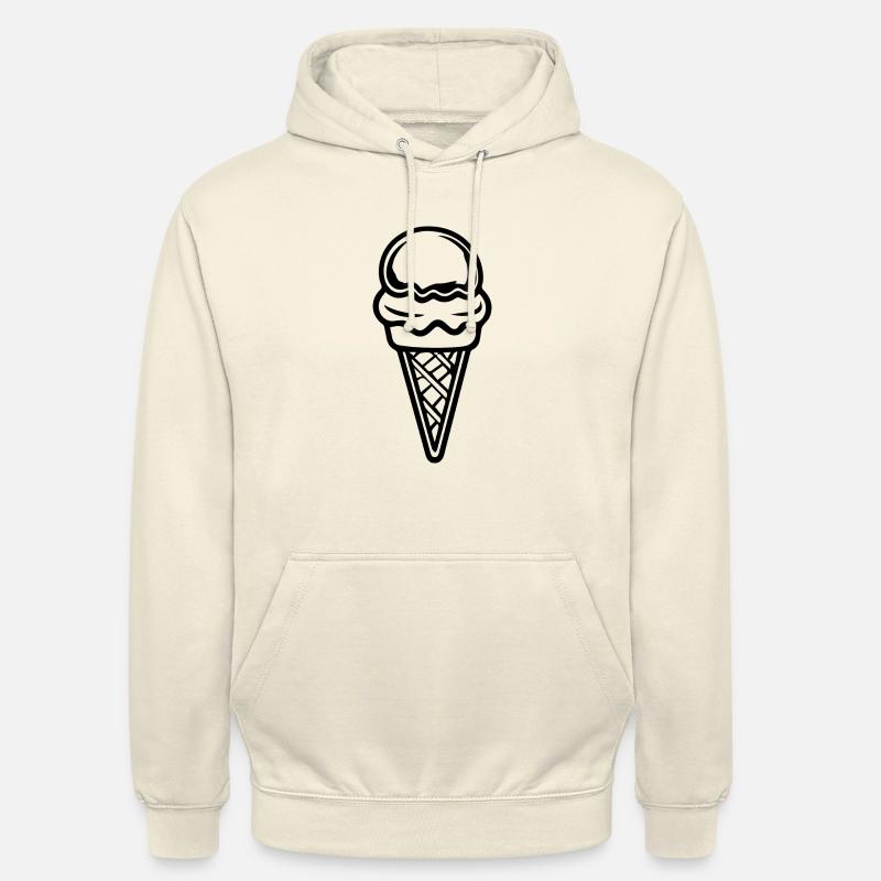 Crème glacée Crème glacée - Sweat-shirt à capuche unisexe - vanille