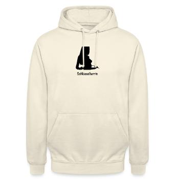 Schlüsselherrin - Unisex Hoodie - Vanille-Milchshake - Vorne - Alina (178cm) & Michal (187cm)