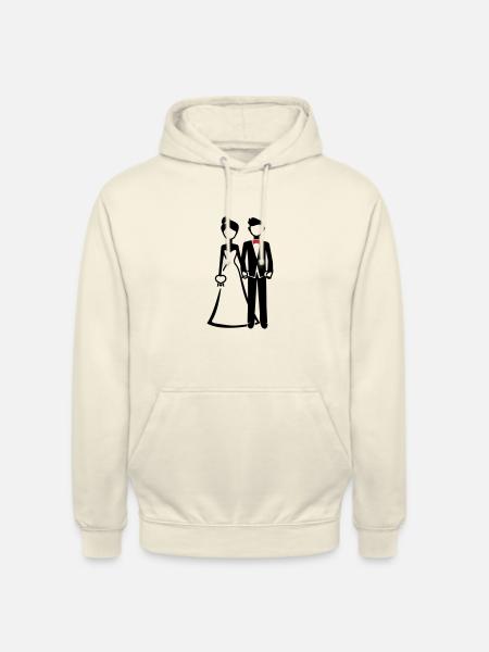 Bride and groom bride - Unisex Hoodie - vanilla