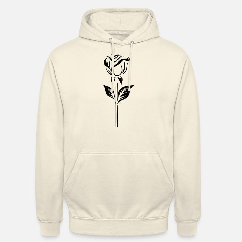 Conception simple d’un logo rose - Sweat-shirt à capuche unisexe - vanille