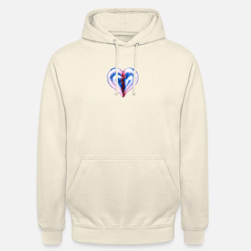 CIEL DE FLEUR DE CŒUR BRISÉ - Sweat-shirt à capuche unisexe - vanille