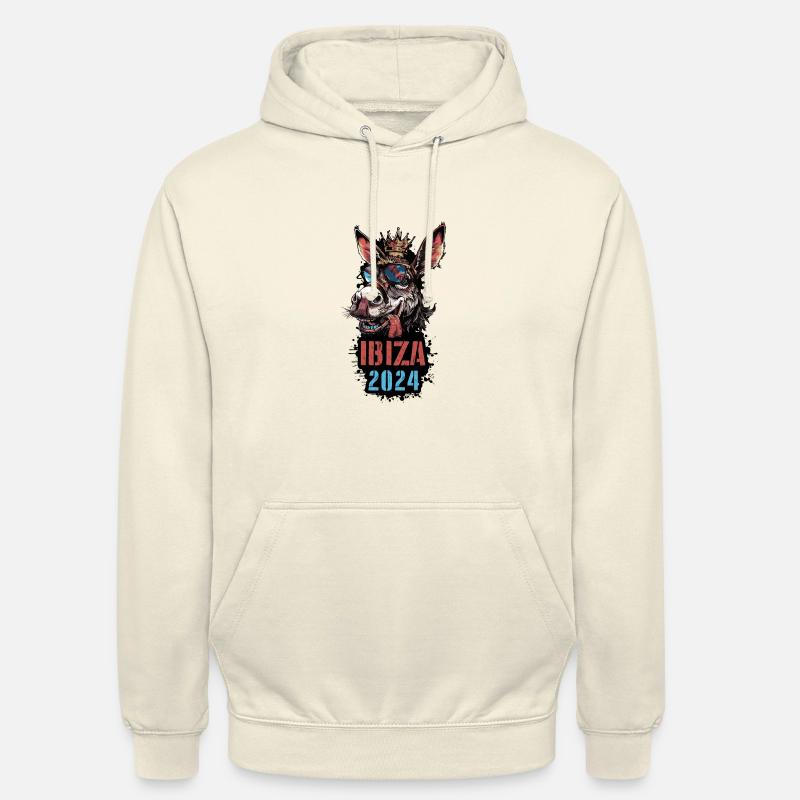 Ibiza 2024 Âne de vacances - Sweat-shirt à capuche unisexe - vanille