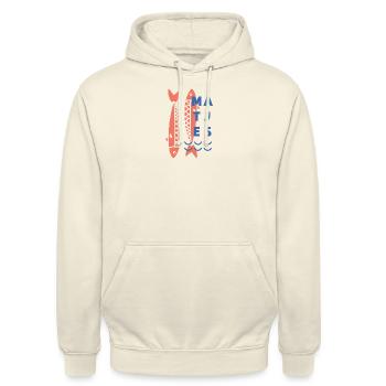 Matjes-Duo - Unisex Hoodie - Vanille-Milchshake - Vorne - Alina (178cm) & Michal (187cm)