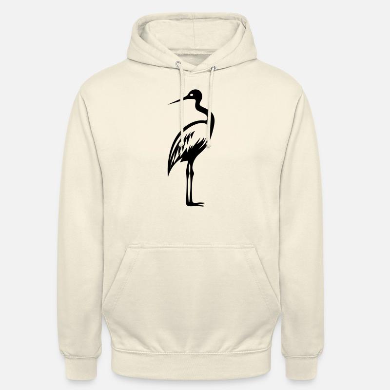 Simple petite cigogne - Sweat-shirt à capuche unisexe - vanille