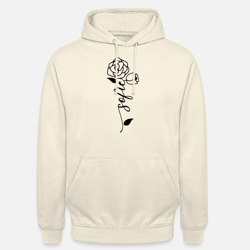 Sofie Nom Prénom Nom Fleur - Sweat-shirt à capuche unisexe - vanille