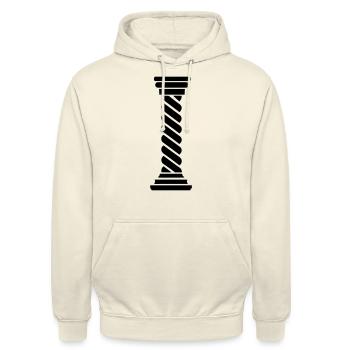 Griechische Säule - Unisex Hoodie - Vanille-Milchshake - Vorne - Alina (178cm) & Michal (187cm)