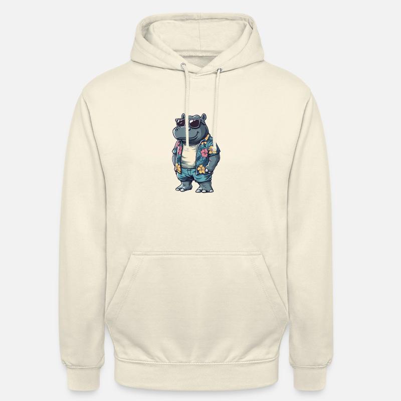 Nilpferd Cool Sommer - Unisex Hoodie - Vanille-Milchshake