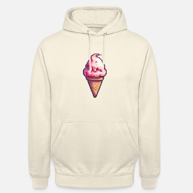 Ice Cream Pixel Gamer Eis - Sweat-shirt à capuche unisexe - vanille