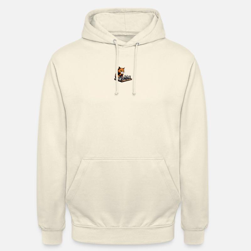 Chat d’échecs - Sweat-shirt à capuche unisexe - vanille