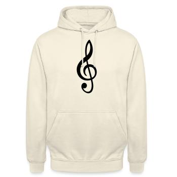 Notenschlüssel Musik Note Zeichen Symbol Symbole - Unisex Hoodie - Vanille-Milchshake - Vorne - Alina (178cm) & Michal (187cm)