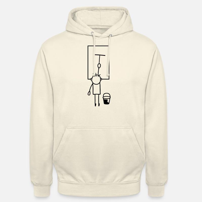 Man finestra pulisce - Felpa con cappuccio unisex - milkshake