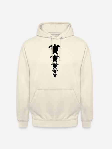 Many water turtles row - Unisex Hoodie - vanilla