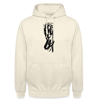 Artistic abstract artwork woman - Unisex Hoodie - vanilla - Front - Alina (178cm) & Michal (187cm)